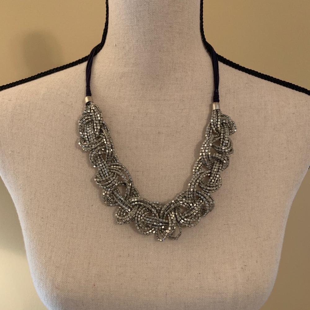 Beaded woven necklace